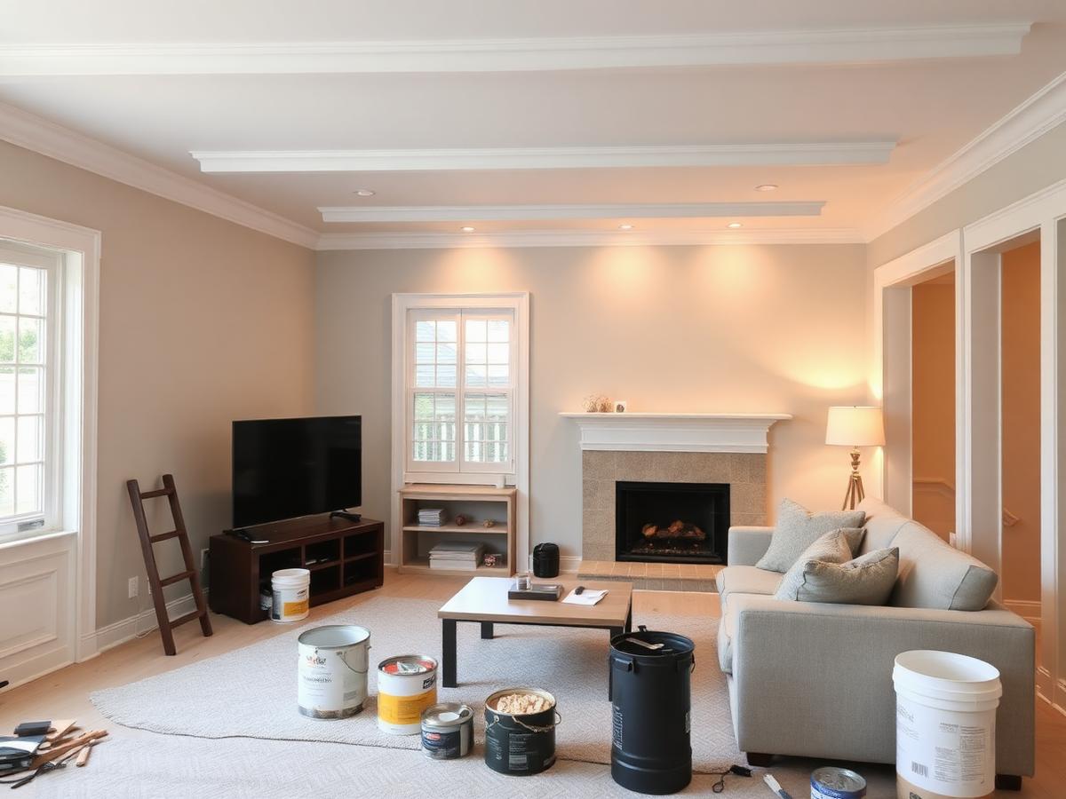 Residential living room finish