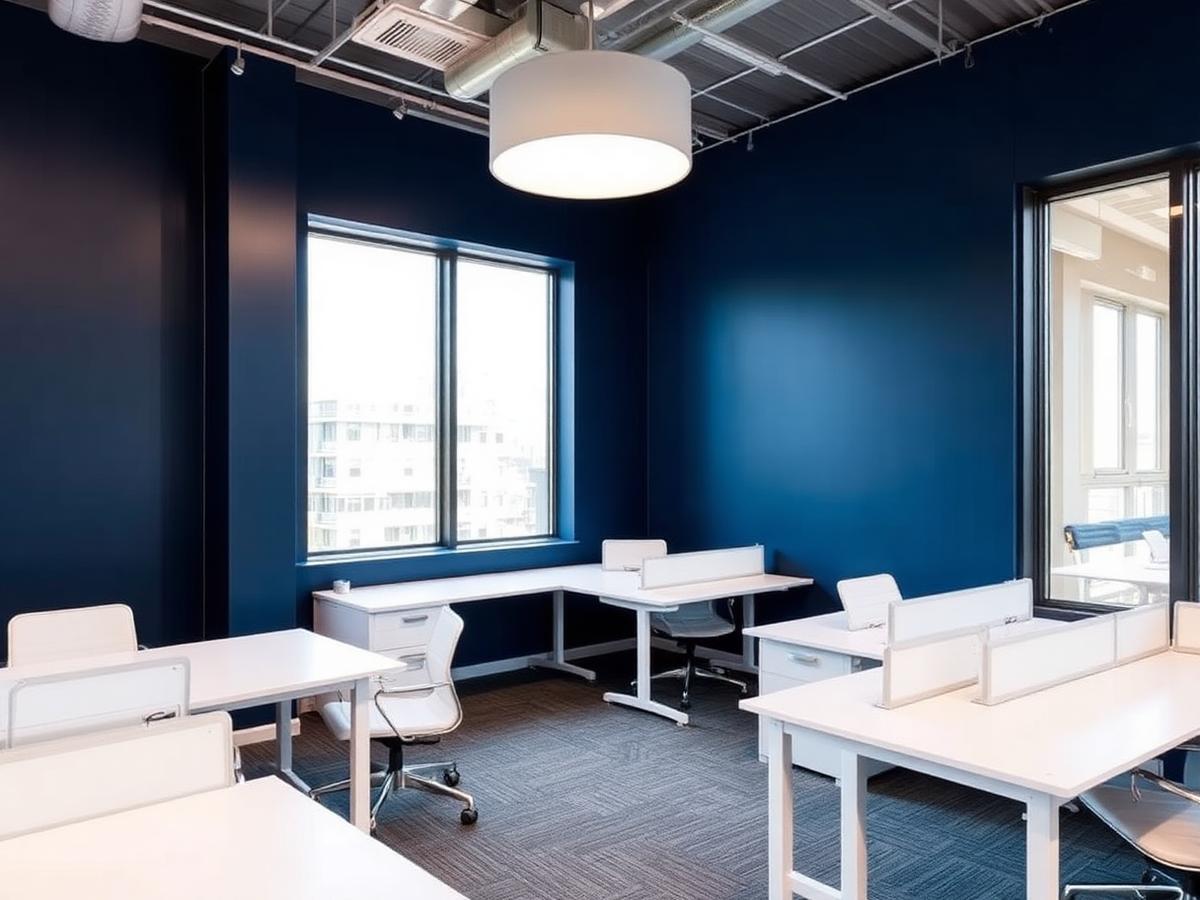 Modern office accent walls